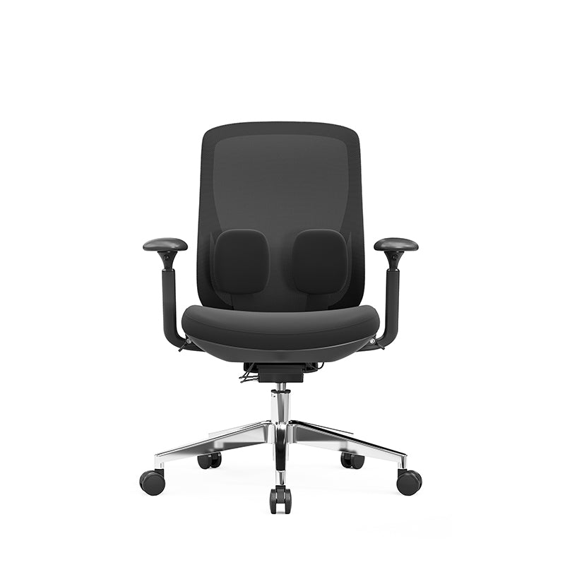 Long-Hour Comfort Ergonomic Office Chair - High-Resilience Seat Silent Casters & Aluminum Base Desk Chair For Home Office Cuvalon