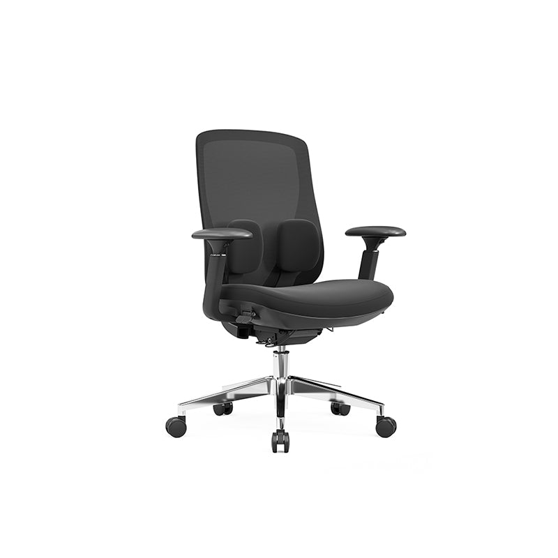 Long-Hour Comfort Ergonomic Office Chair - High-Resilience Seat Silent Casters & Aluminum Base Desk Chair For Home Office Cuvalon