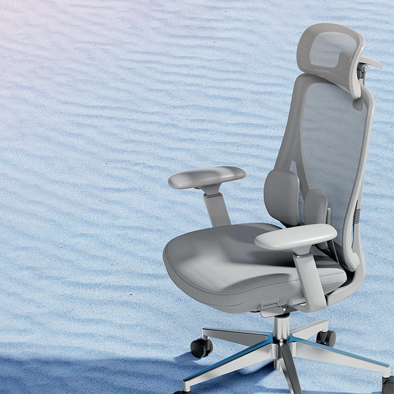 Modern Ergonomic High-Back Executive Chair - 4D Tri-Joint Headrest & Adaptive Lumbar Support Mesh Office Chair For Home Office Cuvalon