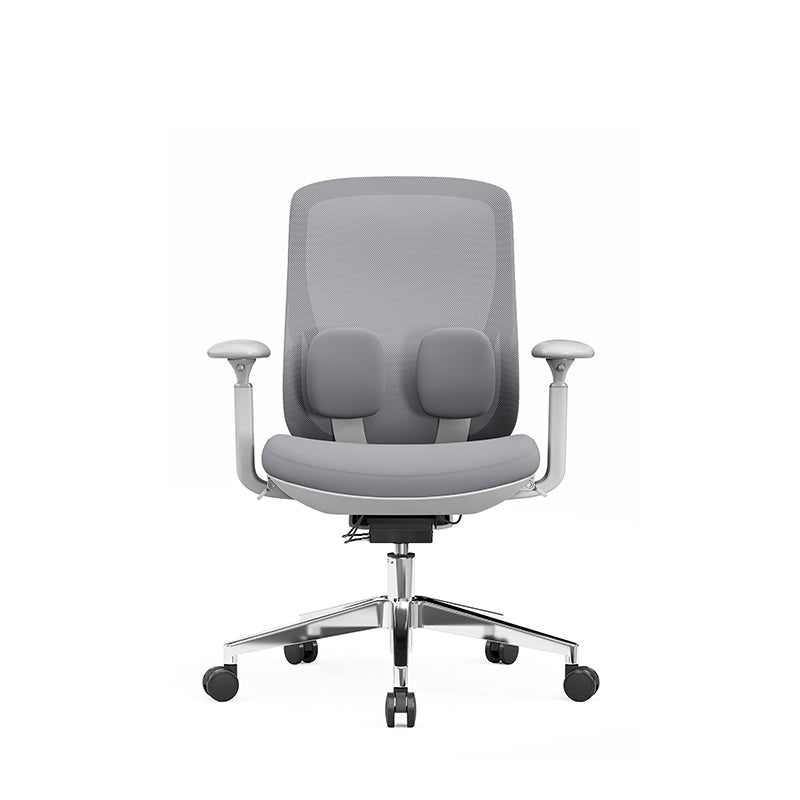 Modern Minimalist Cable-Controlled Office Chair - 360° Lumbar Adjust Heavy-Duty Aluminum Base & Safety Gas Lift Silent Caster Desk Chair For Home Office Cuvalon
