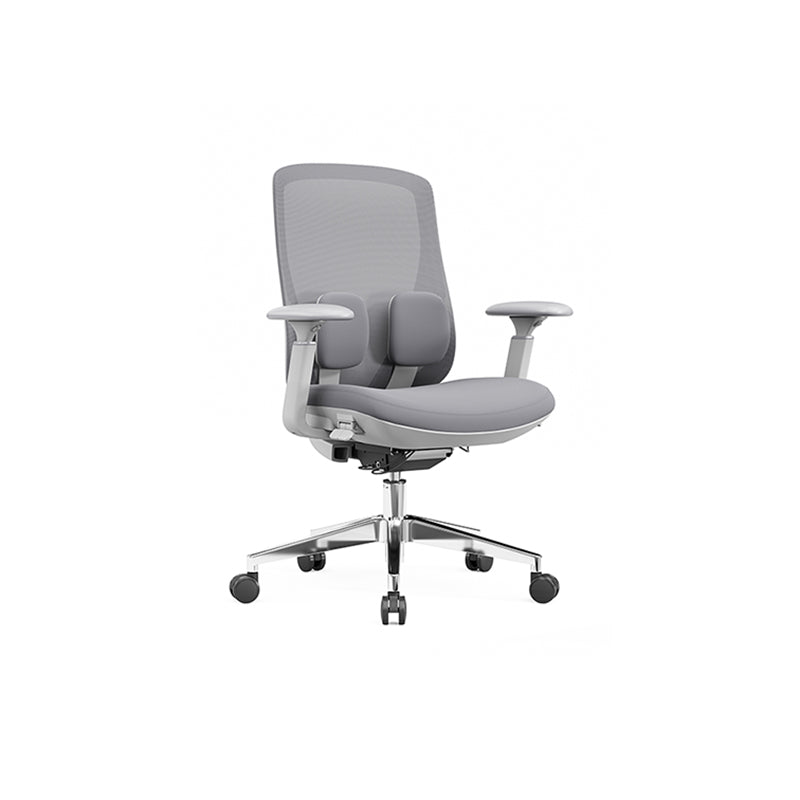 Modern Minimalist Cable-Controlled Office Chair - 360° Lumbar Adjust Heavy-Duty Aluminum Base & Safety Gas Lift Silent Caster Desk Chair For Home Office Cuvalon