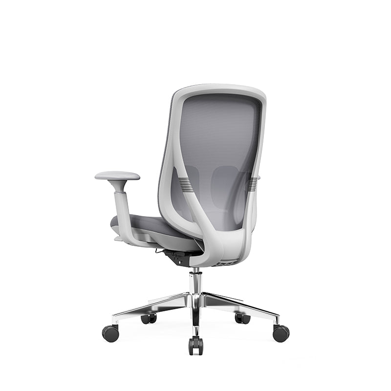 Modern Minimalist Cable-Controlled Office Chair - 360° Lumbar Adjust Heavy-Duty Aluminum Base & Safety Gas Lift Silent Caster Desk Chair For Home Office Cuvalon
