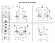 Modern Minimalist Mesh Bow Office Chair - Ergonomic Lumbar Support High-Resilience Sponge Cushion Desk Chair For Home Office Cuvalon