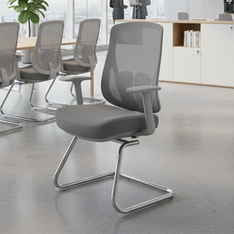 Modern Minimalist Mesh Bow Office Chair - Ergonomic Lumbar Support High-Resilience Sponge Cushion Desk Chair For Home Office Cuvalon