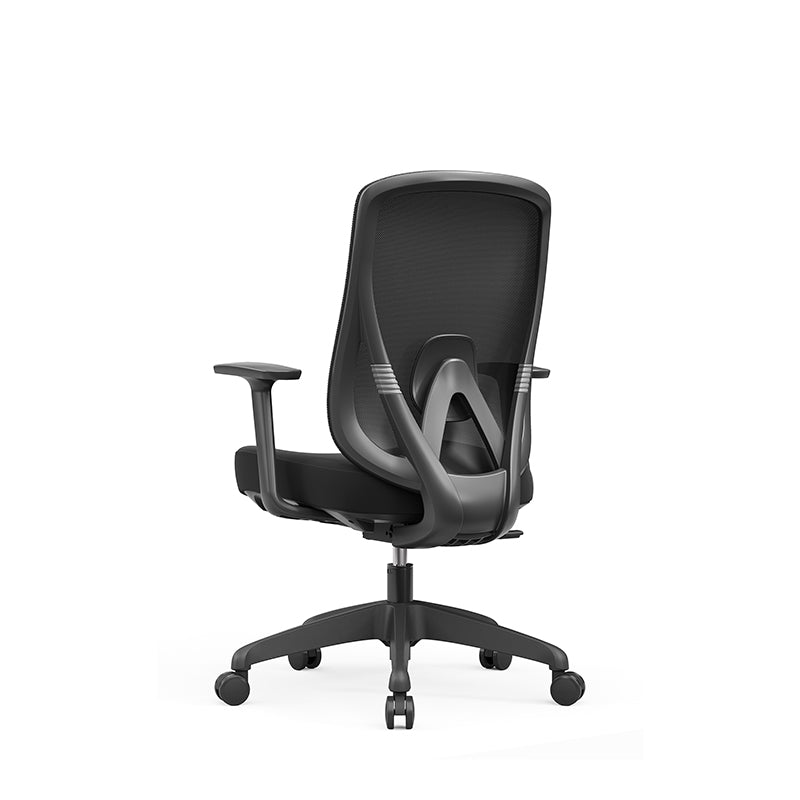Modern Minimalist Mid-Back Mesh Office Chair - Adaptive Lumbar Support Tilt Adjustment Silent Casters Desk Chair For Home Office Cuvalon