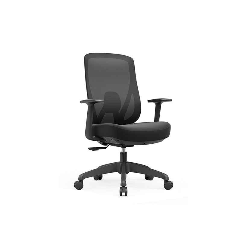 Modern Minimalist Mid-Back Mesh Office Chair - Adaptive Lumbar Support Tilt Adjustment Silent Casters Desk Chair For Home Office Cuvalon