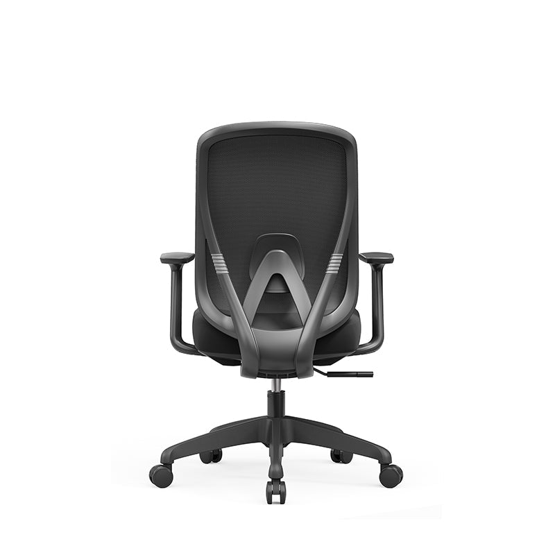 Modern Minimalist Mid-Back Mesh Office Chair - Adaptive Lumbar Support Tilt Adjustment Silent Casters Desk Chair For Home Office Cuvalon