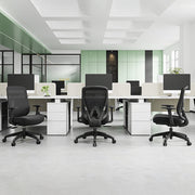 Modern Minimalist Mid-Back Mesh Office Chair - Adaptive Lumbar Support Tilt Adjustment Silent Casters Desk Chair For Home Office Cuvalon