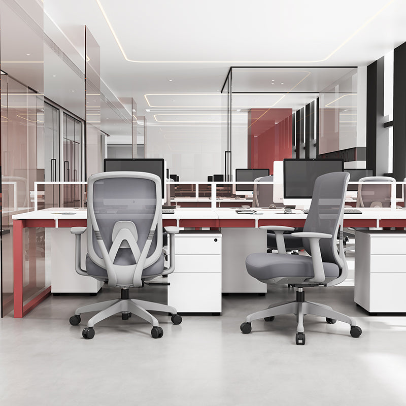 Modern Minimalist Mid-Back Mesh Executive Chair - Tilt Adjustment Silent Casters Desk Chair For Home Office Cuvalon