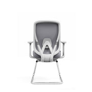 Modern Minimalist Mesh Bow Reception Chair - Tear-Resistant Mesh & Lumbar Support Business Use Desk Chair For Home Office Cuvalon