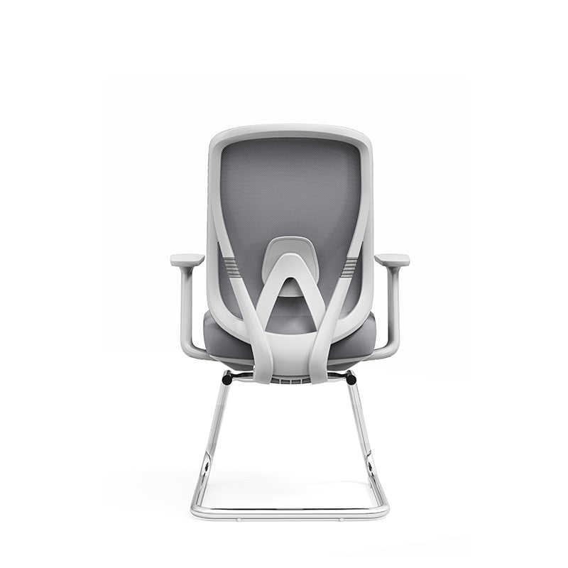 Modern Minimalist Mesh Bow Reception Chair - Tear-Resistant Mesh & Lumbar Support Business Use Desk Chair For Home Office Cuvalon