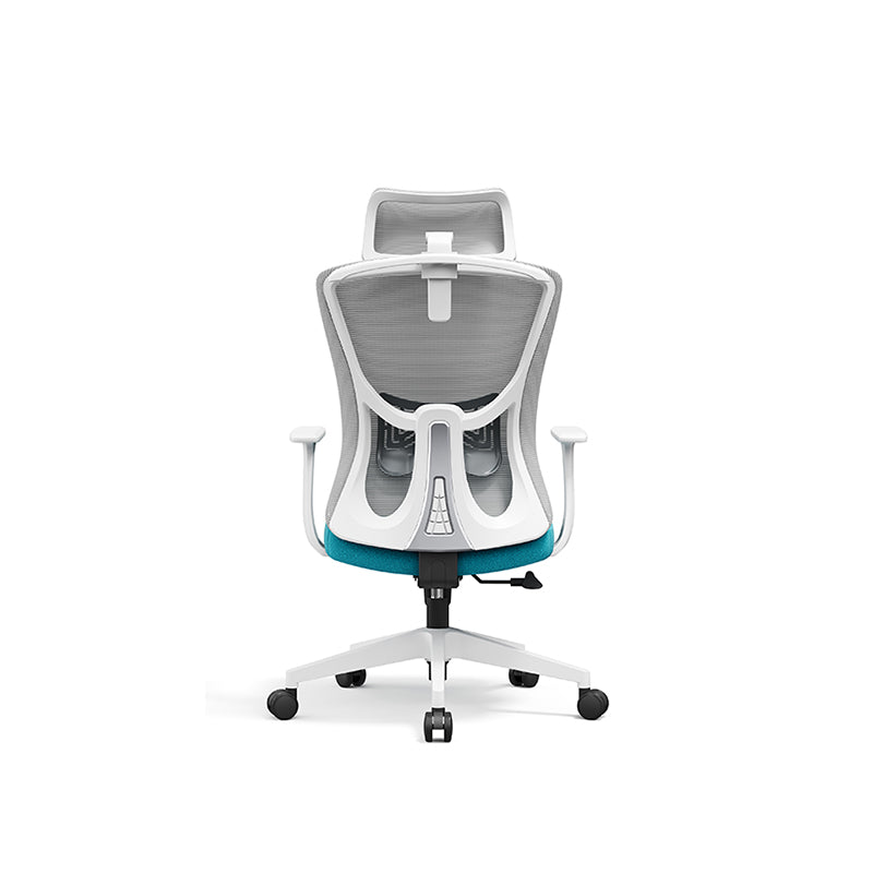Modern Minimalist High-Back Mesh Office Chair - Adjustable Headrest Ergonomic Lumbar Support Silent Casters Desk Chair For Home Office Cuvalon