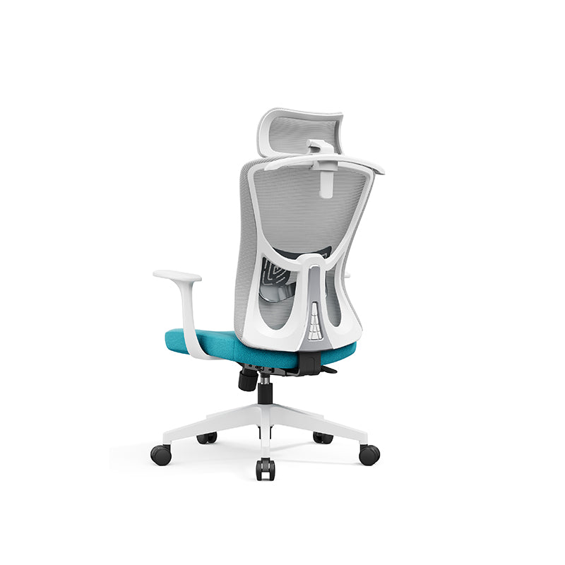 Modern Minimalist High-Back Mesh Office Chair - Adjustable Headrest Ergonomic Lumbar Support Silent Casters Desk Chair For Home Office Cuvalon