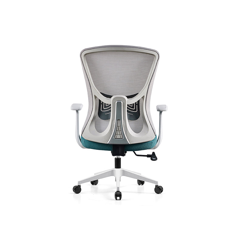 Modern Minimalist Mid-Back Mesh Office Chair - Ergonomic Lumbar Support Breathable Backrest Desk Chair For Home Office Cuvalon