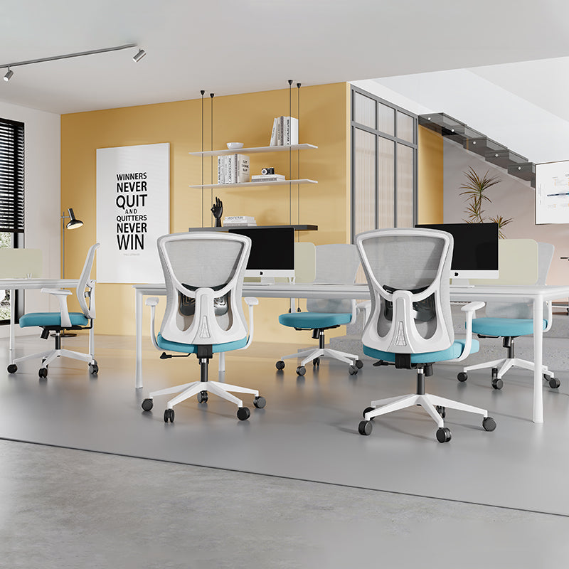 Modern Minimalist Mid-Back Mesh Office Chair - Ergonomic Lumbar Support Breathable Backrest Desk Chair For Home Office Cuvalon