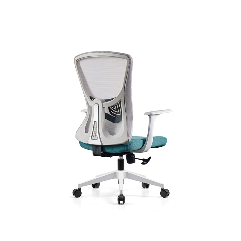 Modern Minimalist Mid-Back Mesh Office Chair - Ergonomic Lumbar Support Breathable Backrest Desk Chair For Home Office Cuvalon
