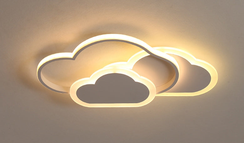 Cartoon Creative Cloud LED Flush Mount Ceiling Light Cuvalon