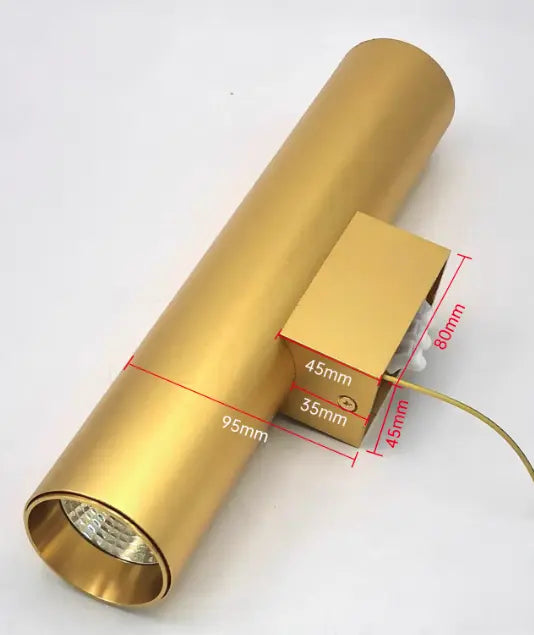 Simple Aluminum Cylindrical 2-Light Wall Sconce Lamp Cuvalon
