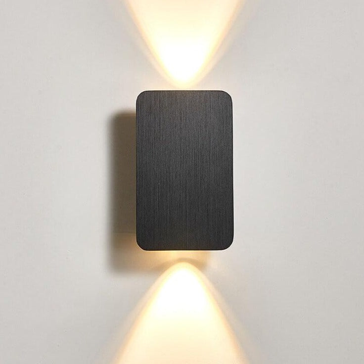 Nordic Minimalist Aluminum Rectangular Flat Panel 2-Light LED Wall Sconce Lamp (Copy) Cuvalon