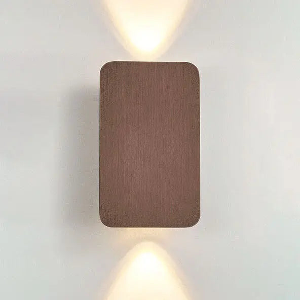 Nordic Minimalist Aluminum Rectangular Flat Panel 2-Light LED Wall Sconce Lamp Cuvalon