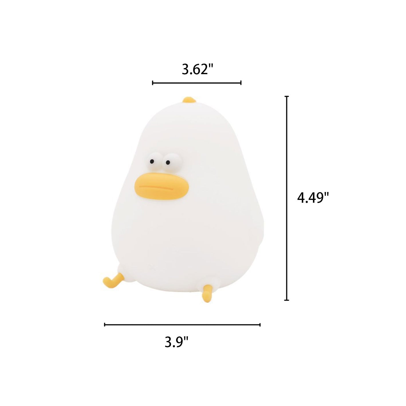 Cartoon LED Silicone Chick Night Light USB Table Lamp Cuvalon