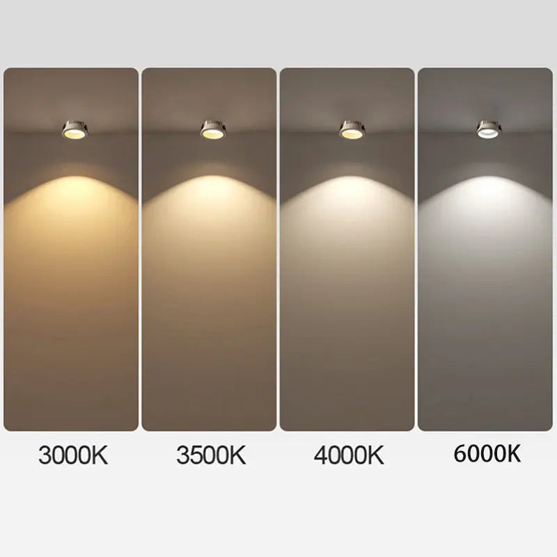 Modern Minimalist Round Spotlight Adjustable LED Flush Mount Ceiling Light Cuvalon