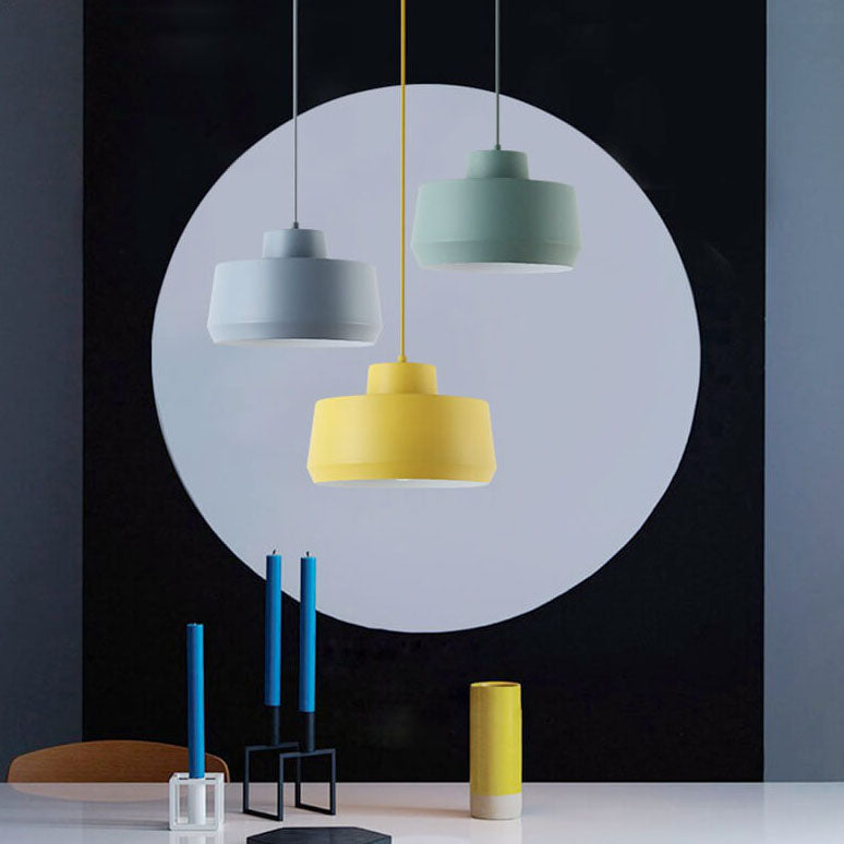 Macaron Candy Jar 1-Light Aluminum Pendant Light Cuvalon