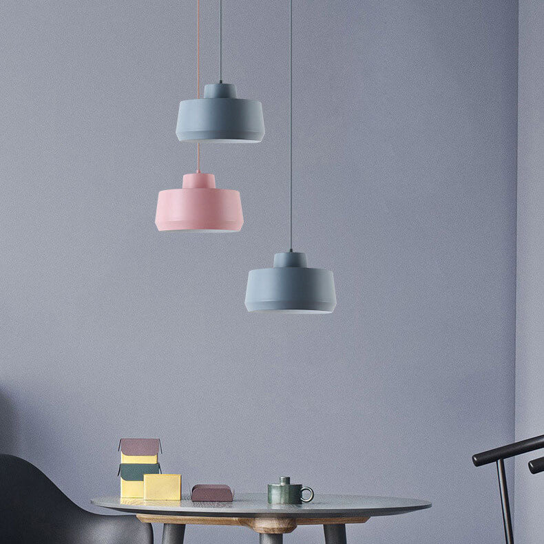Macaron Candy Jar 1-Light Aluminum Pendant Light Cuvalon