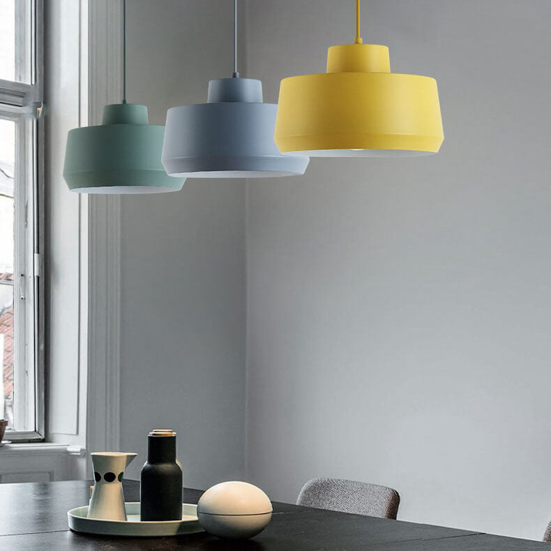 Macaron Candy Jar 1-Light Aluminum Pendant Light Cuvalon