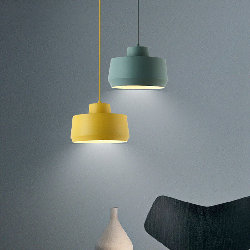 Macaron Candy Jar 1-Light Aluminum Pendant Light Cuvalon