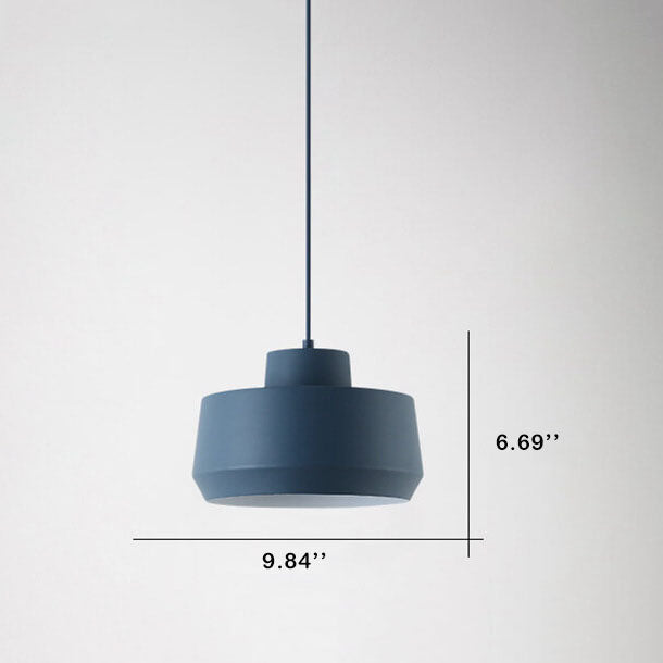 Macaron Candy Jar 1-Light Aluminum Pendant Light Cuvalon