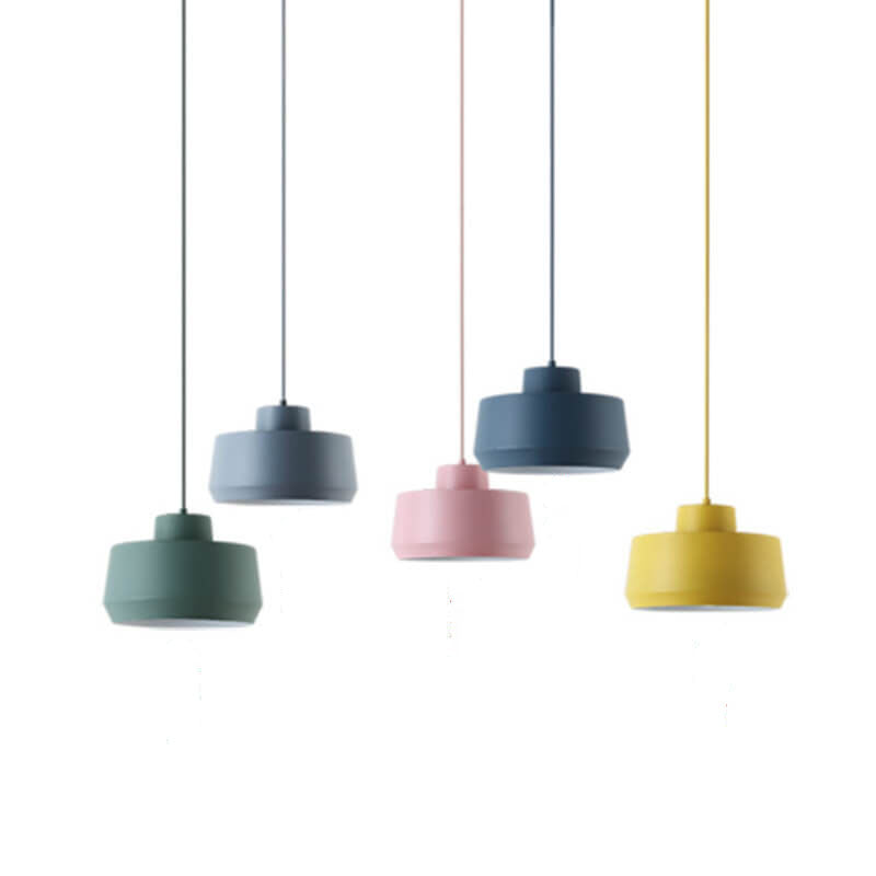 Macaron Candy Jar 1-Light Aluminum Pendant Light Cuvalon