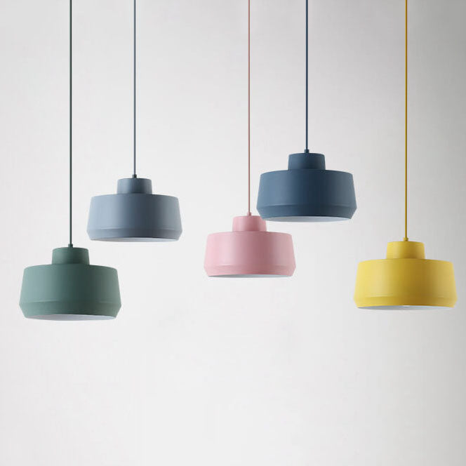 Macaron Candy Jar 1-Light Aluminum Pendant Light Cuvalon